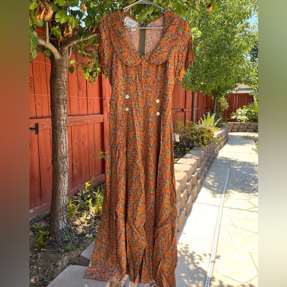 80s Vintage Fantaseas Collection Floral Jumpsuit - Picture 3 of 11